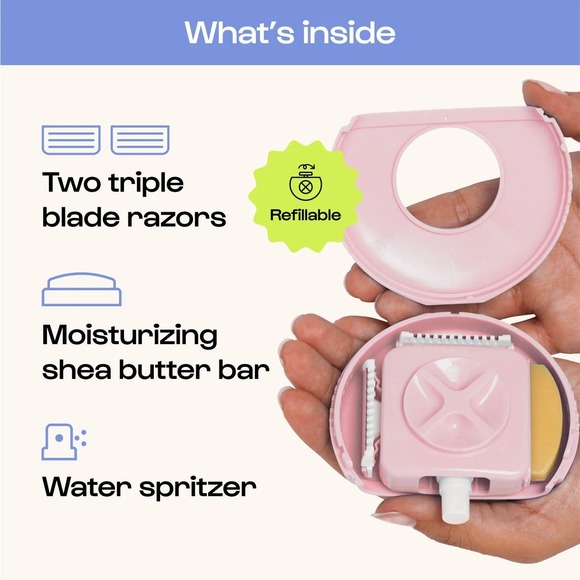 Alleyoop All-in-One Portable On-the-Go Refillable Razor - Dusty Pink - NWB - Picture 2 of 10